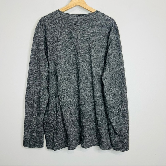 QÔR Heathered Gray Long Sleeve Henley Shirt XL - Picture 8 of 8